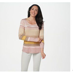 Lisa Rinna Collection Long-Sleeve Tie-Dye Shirt Du